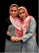 two women in support of each other